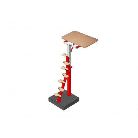 ACCESS AND SPOTTING PLATFORM FOR ASYMMETRIC AND HIGH BARS WITHOUT BEDDING (*)