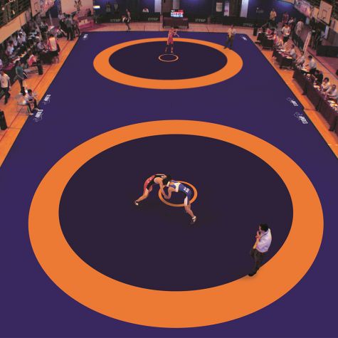 COVER FOR COMPETITION WRESTLING MAT  (UWW APPROVED) - 1200 x 1200 cm