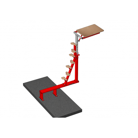 PIT-SIDE ACCESS PLATFORM ON FIXED SUPPORT + SECURITY KIT WITHOUT BEDDING (*)