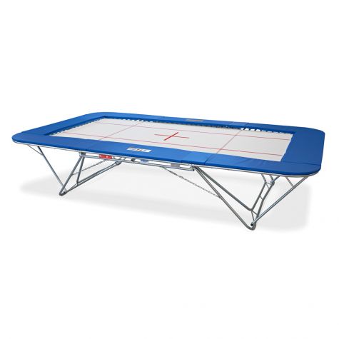 GRAND MASTER TRAMPOLINE - SYNTHETIC BED - LIFTING ROLLER STANDS