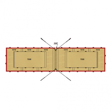 CONJUNTO DE COLCHONETAS PARA BARRA FIJA DE COMPETITCION CON COLCHONETAS ADICIONALES - 37,50 m² - Homologado por la FIG