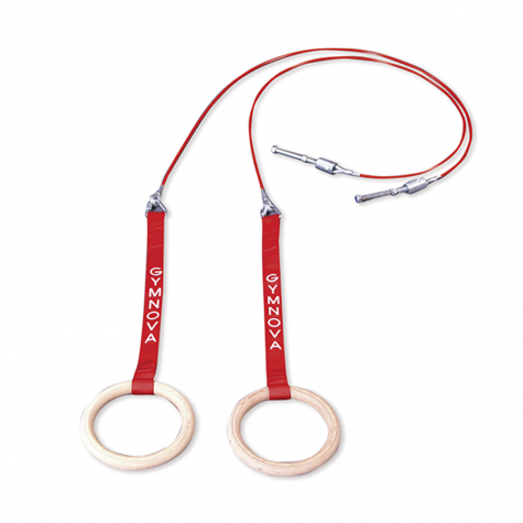 PAR DE ANILLAS CON REGLAJE + CABLES PARA PÓRTICO DE ANILLAS DE COMPETICIÓN REF. 3700