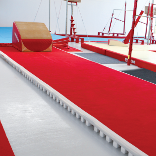 PISTE D'ACROBATIE - PLANCHER AVEC PISTE ENROULABLE - 14 x 2 m