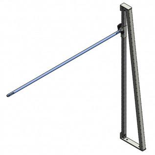 STEEL HAND-RAIL WITH LATERAL UPRIGHT FOR FREESTYLE TRAINING BARS