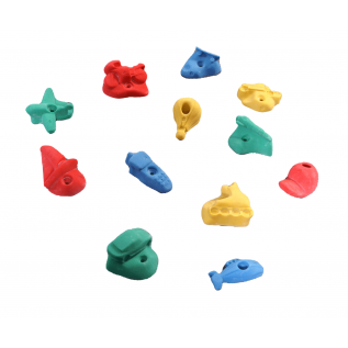 SET OF 12 HOLDS FOR EDUC'GYM CLIMBING WALL - REF.: 0108